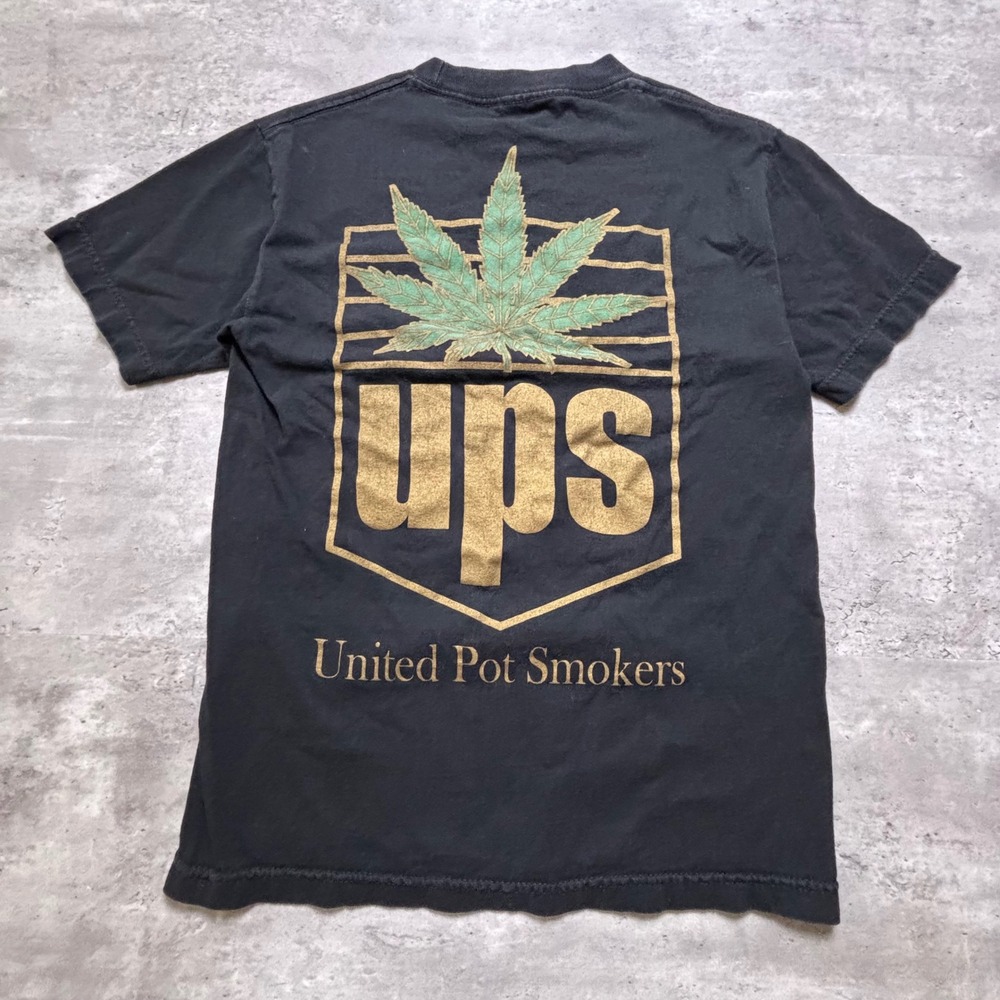 United Pot Smokers Shirt Vintage 90s UPS Travis Scott RapVTG Marijuana Weed Tee